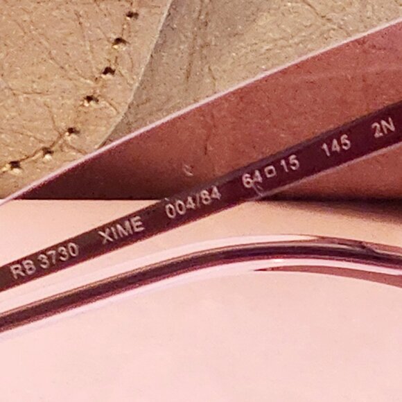 Genuine Ray-Ban RB3730 Xime Bio-Based Unisex Sunglasses in Gunmetal & Pink